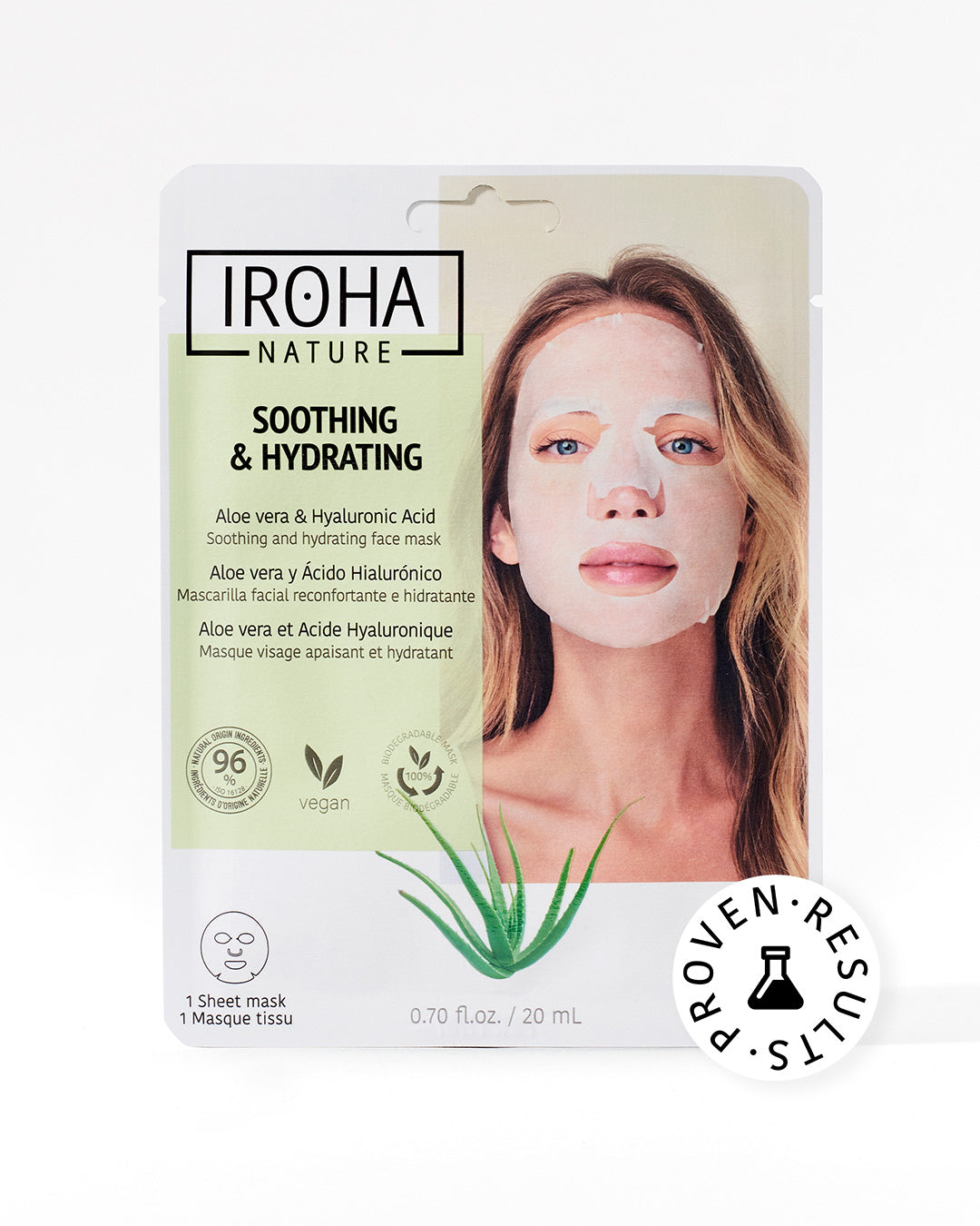 Masque visage tissu hydratant IROHA