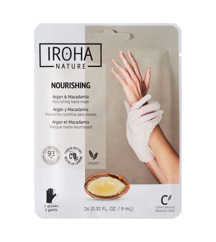 Gants masque nourrissant mains & ongles huile d'argan IROHA