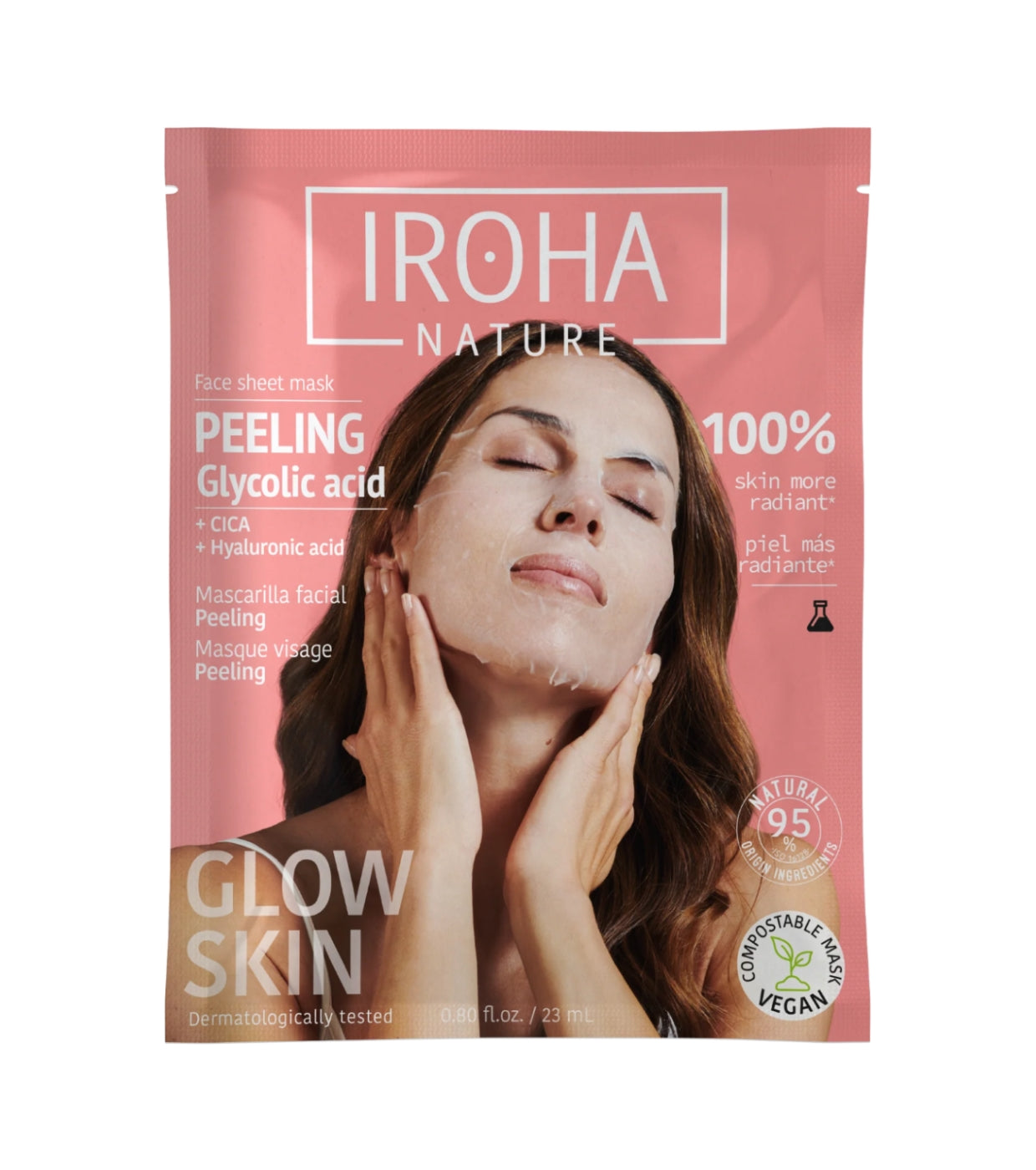 Masque peeling visage acide glycolique IROHA